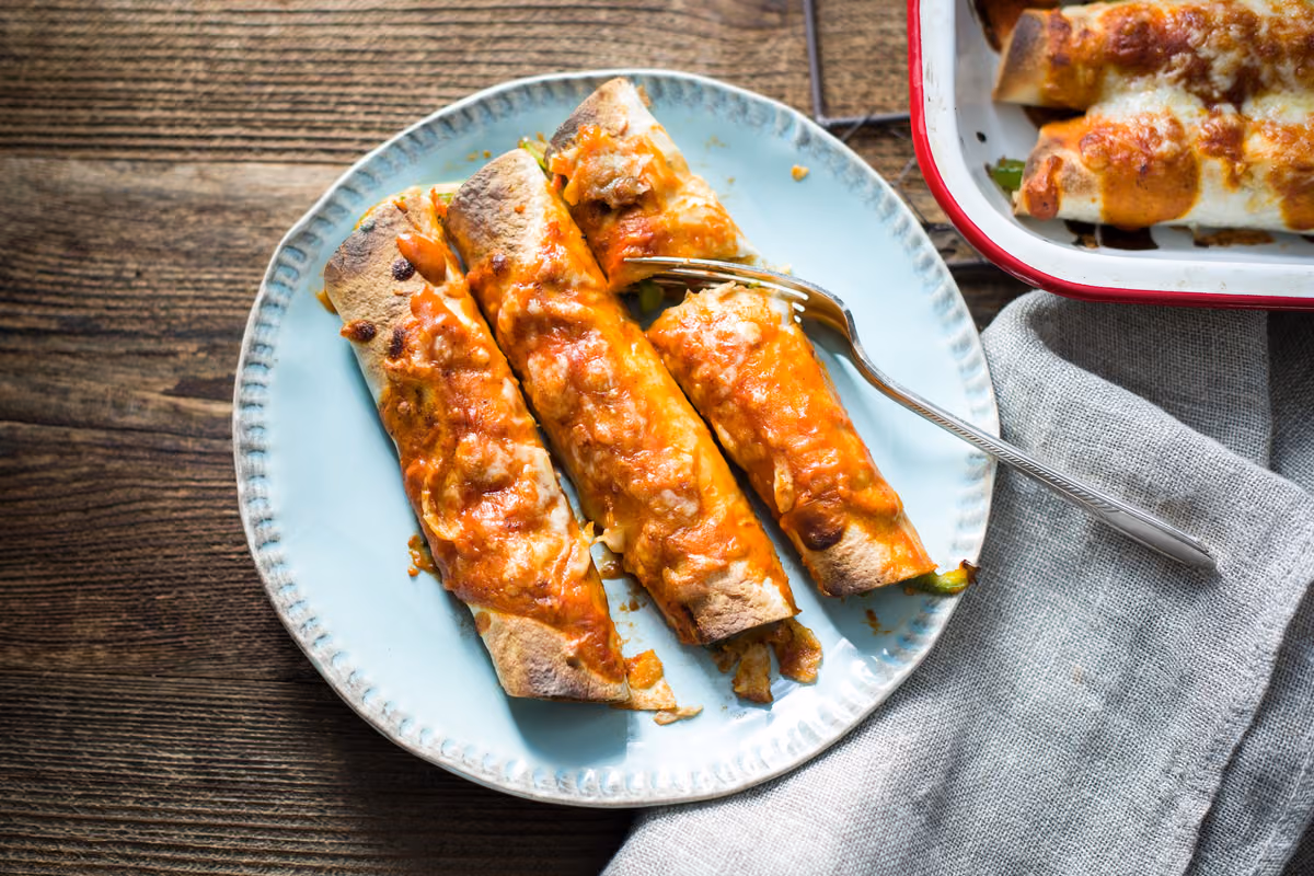 Skillet Seitan Enchiladas