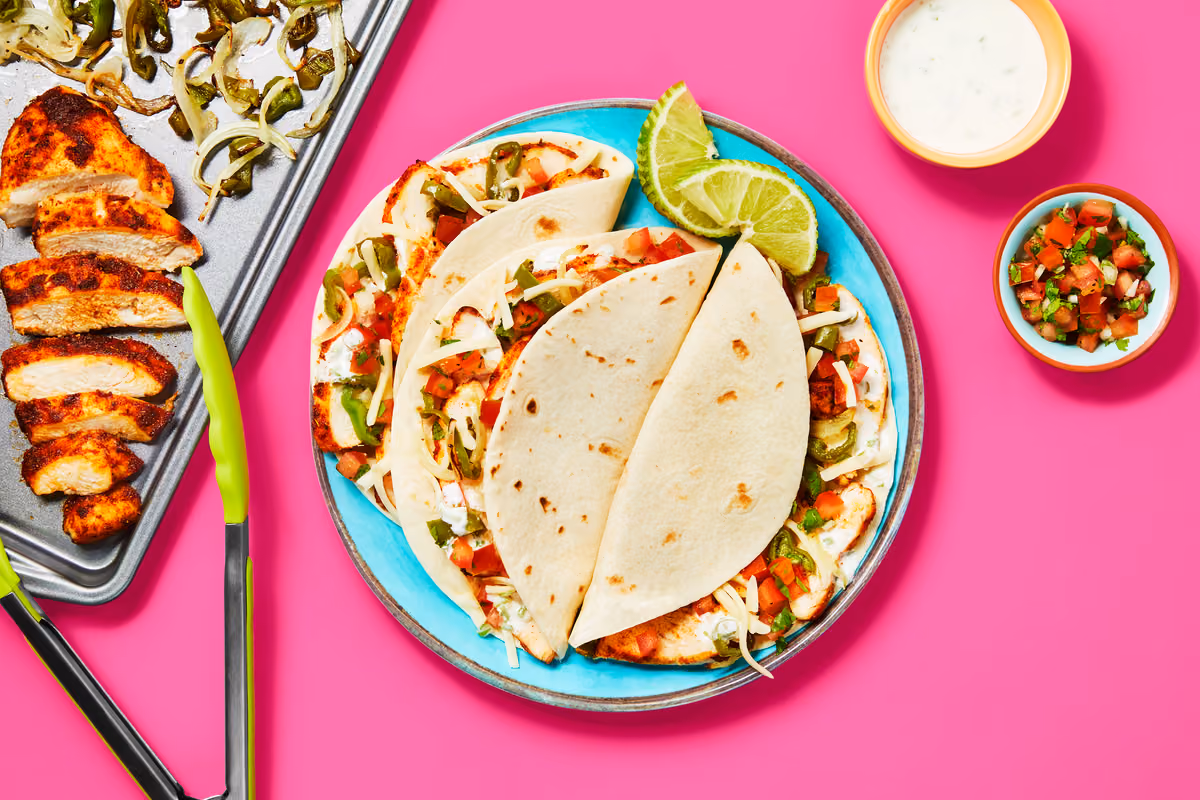 Sheet Pan Chicken & Poblano Fajitas