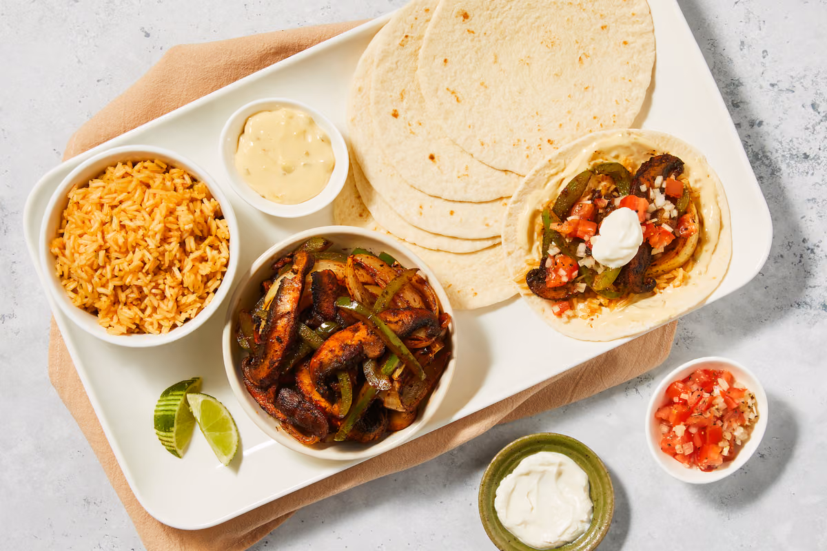 Portobello & Bell Pepper Fajita Bar