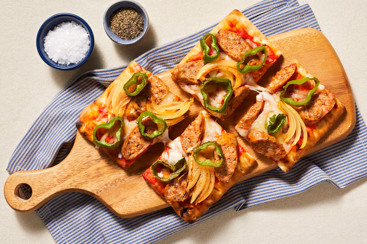 Double Cheese & Pork Sausage Flatbreads