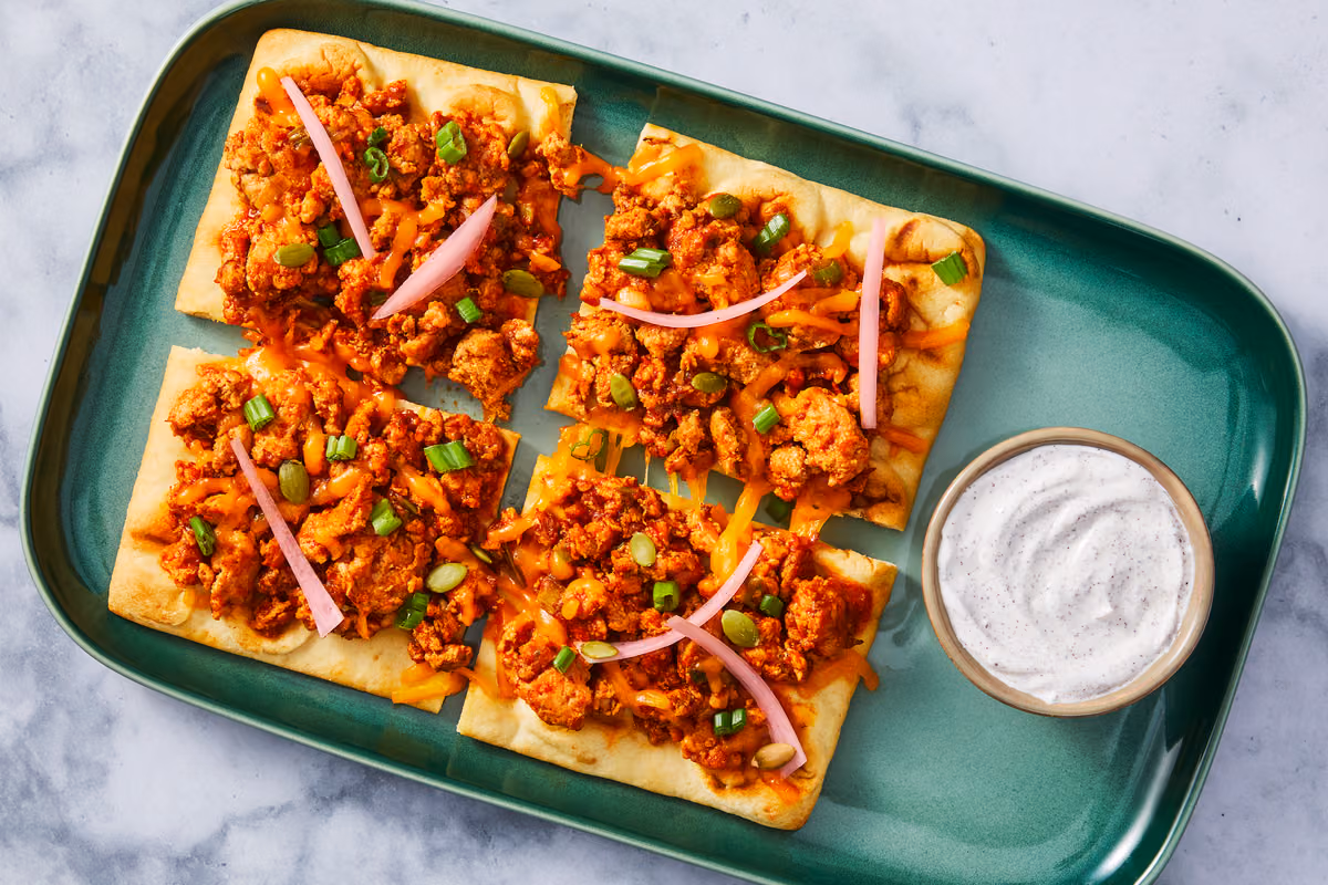 Moroccan-Style Chicken & Bacon Flatbreads