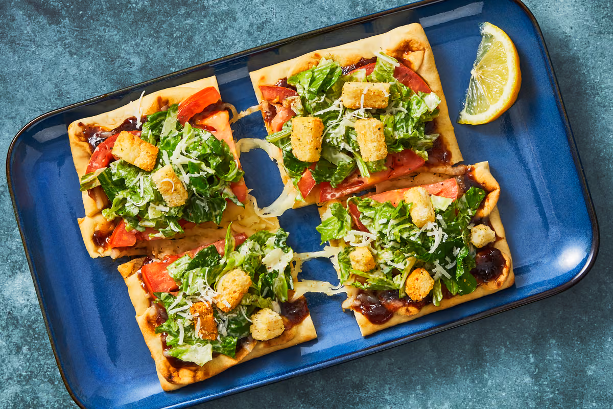 Parmesan Caesar & Bacon Flatbreads