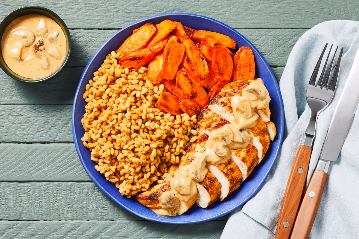 Pan-Seared Chicken & Barley