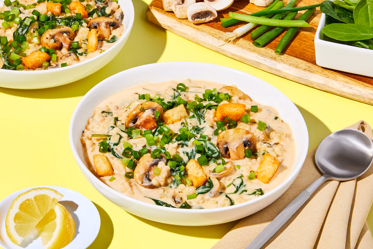 Creamy Mushroom Chowder with Couscous
