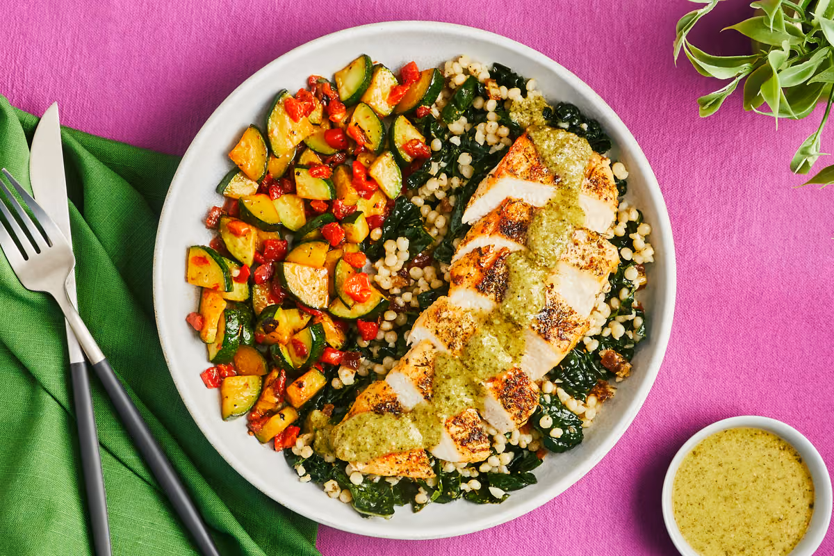 Pistou Chicken Couscous Bowls
