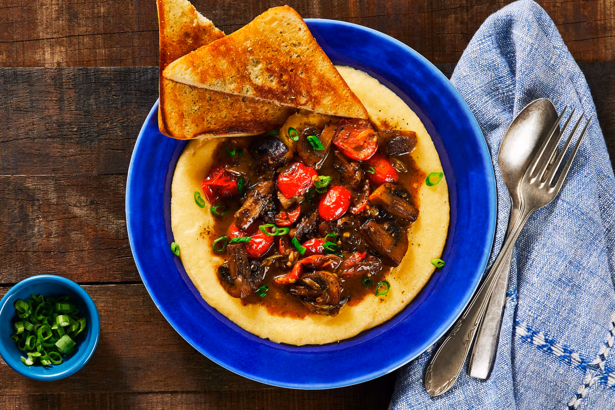 Cheesy Mushroom Polenta