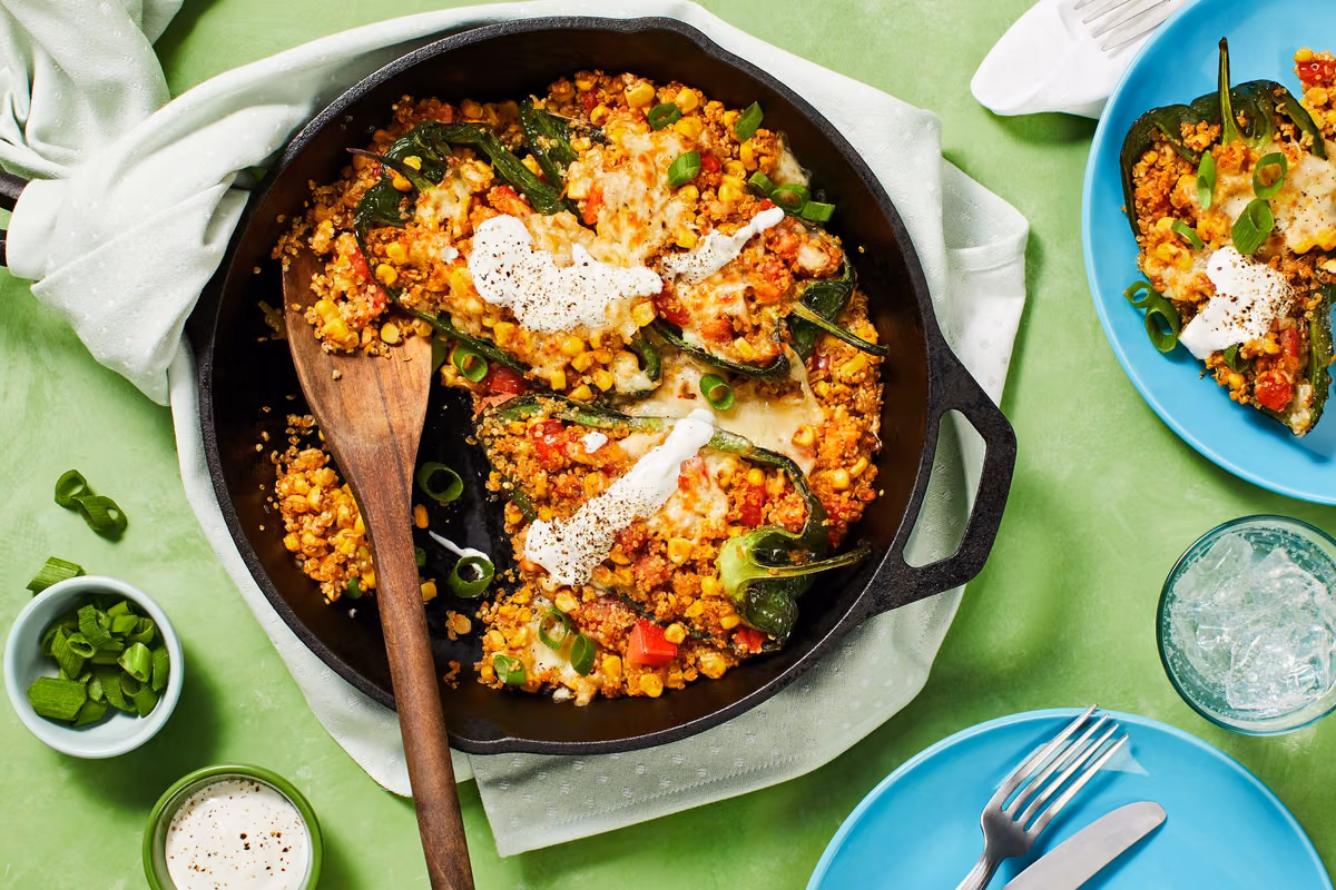 Southwest Beef-Stuffed Green Peppers