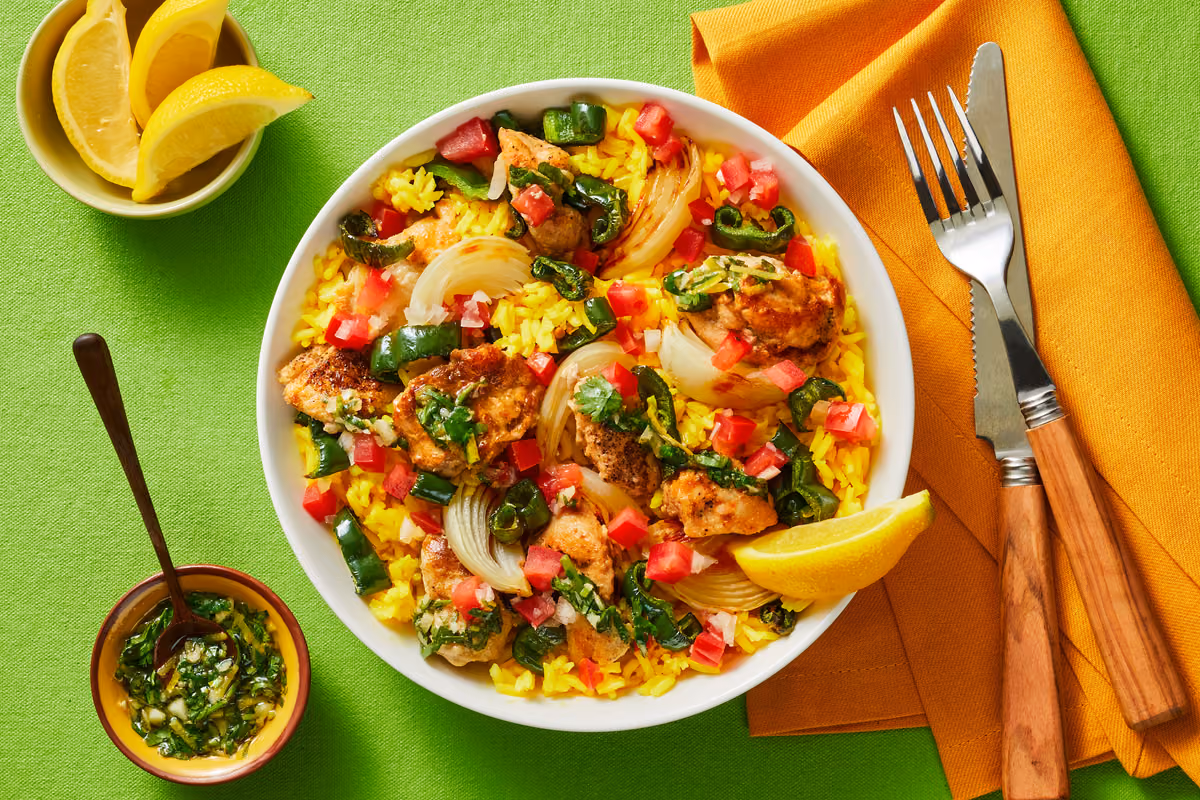 Chimi Chicken & Yellow Rice Bowls