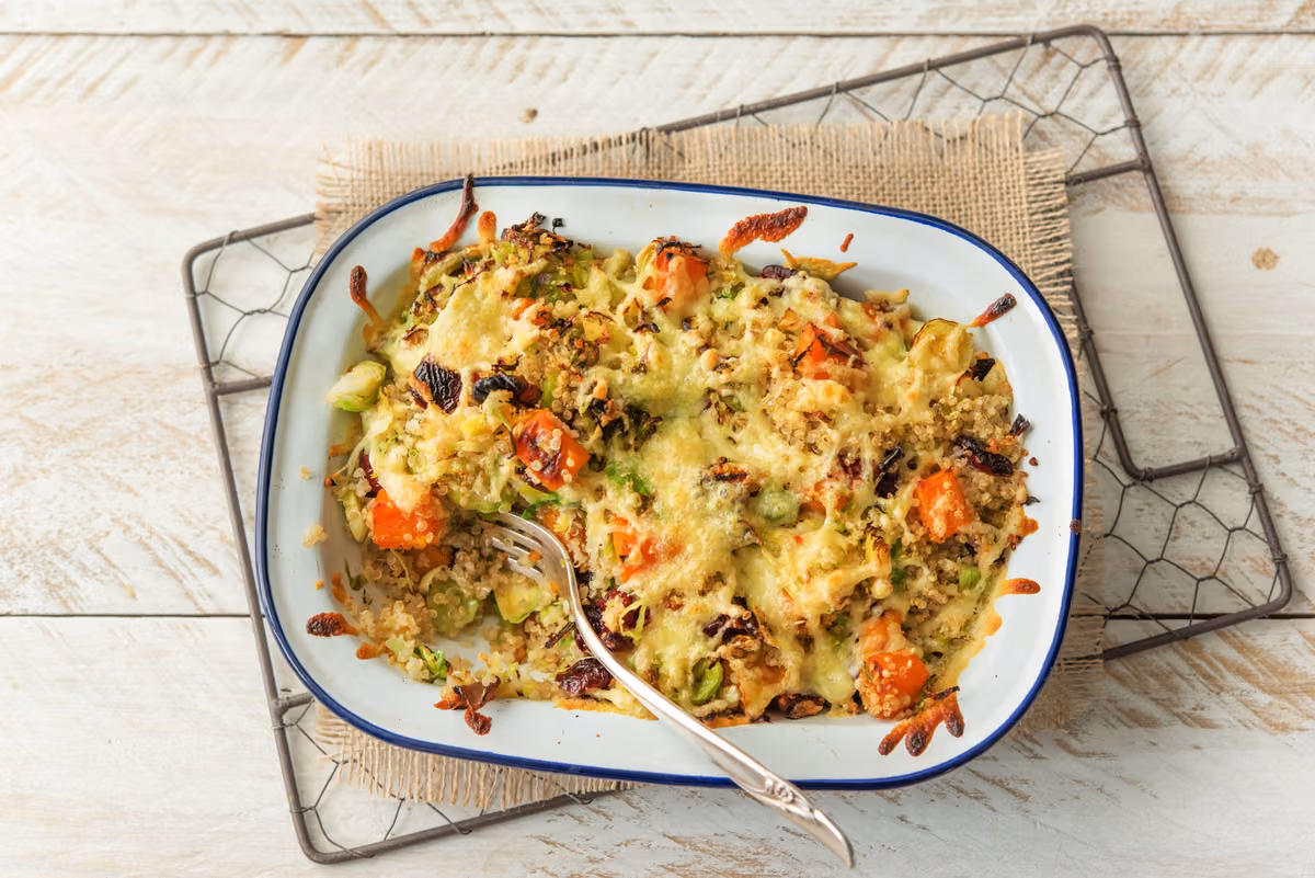 Melty Gruyere-Topped Quinoa
