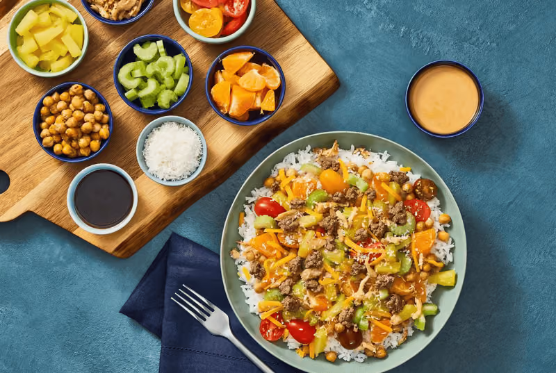 Hawaiian Beef Haystack Bar
