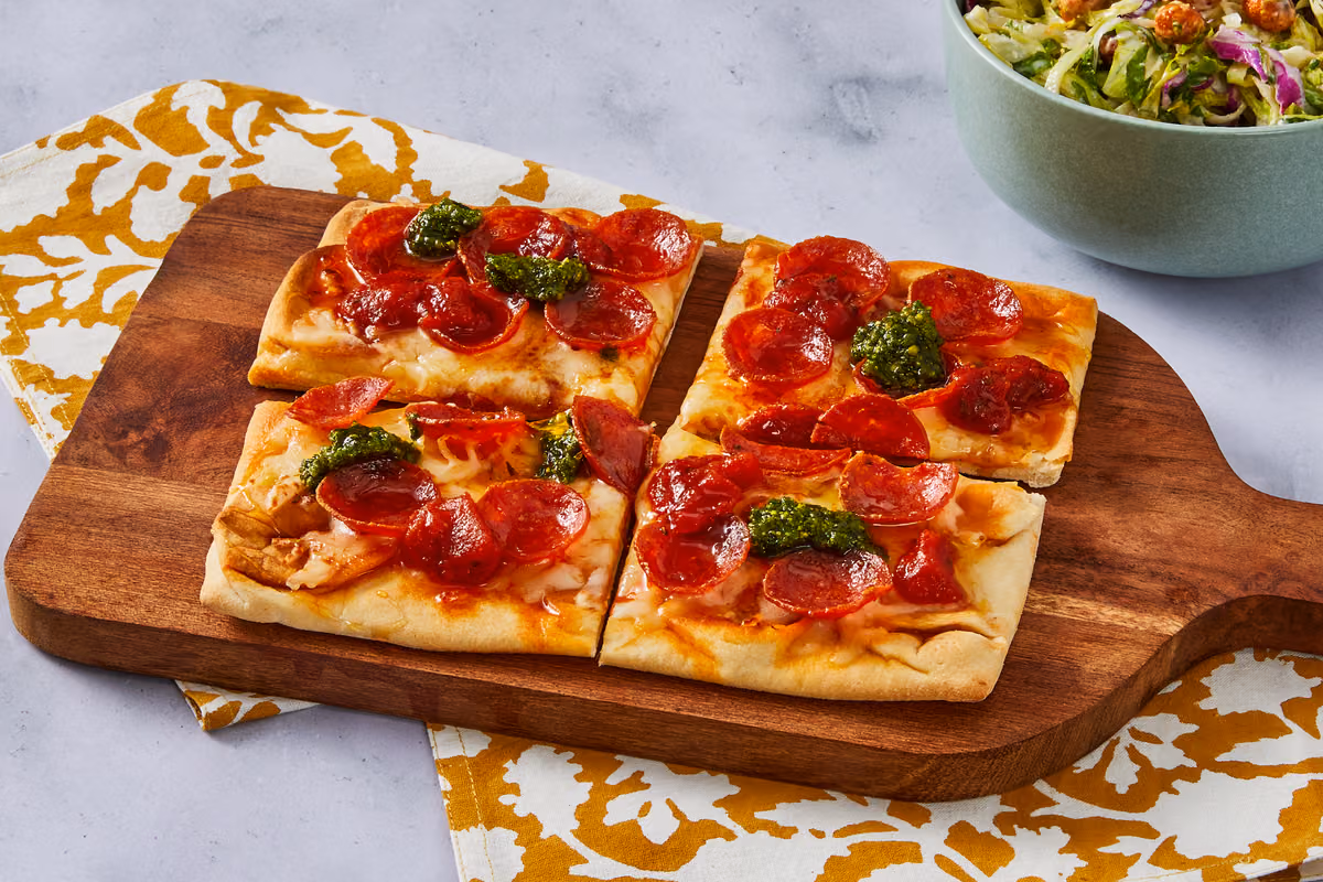 Low-Lift Hot Honey Pepperoni Flatbreads