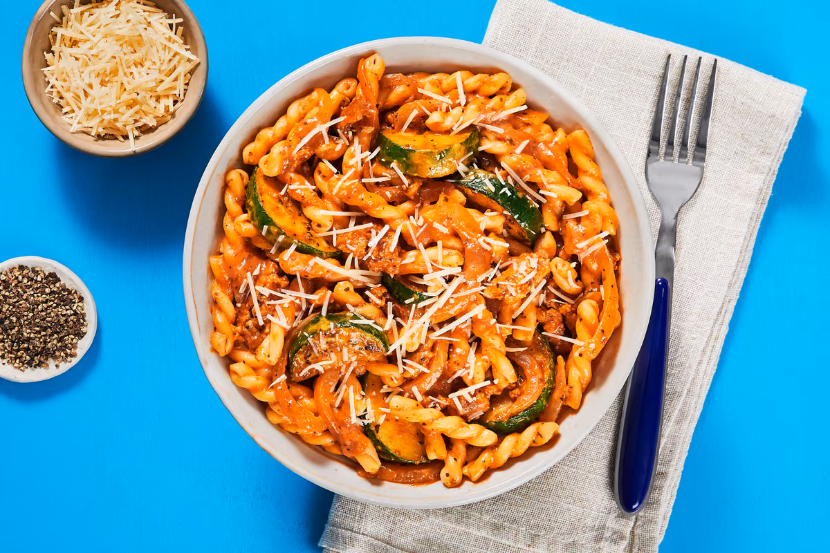 Chicken Sausage Gemelli Bolognese
