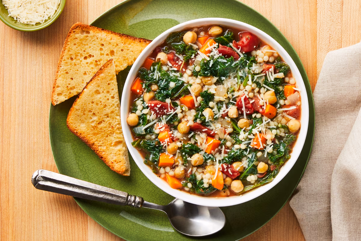 Tuscan Chickpea, Kale & Tomato Soup