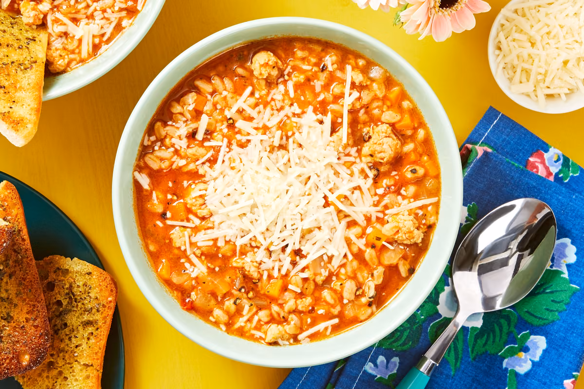 Tuscan Sausage and Farro Soup