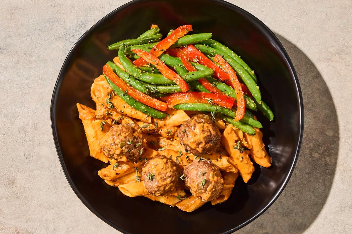 Penne Rosa & Meatballs