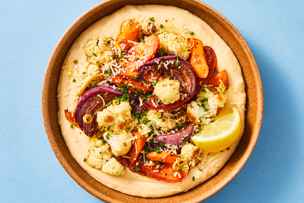Tuscan Polenta & Cauliflower Bowls