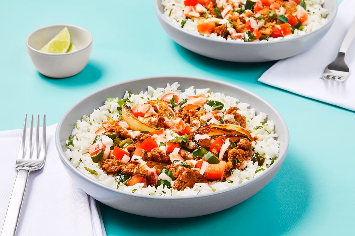 Saucy Pork Burrito Bowls