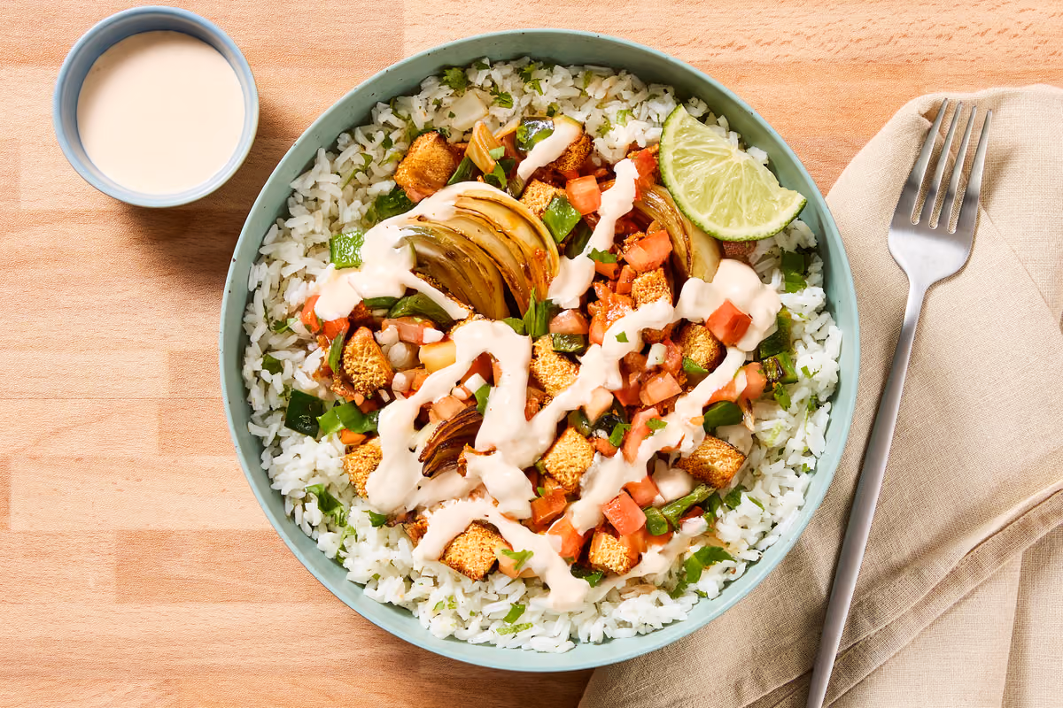 Saucy Tofu Burrito Bowls