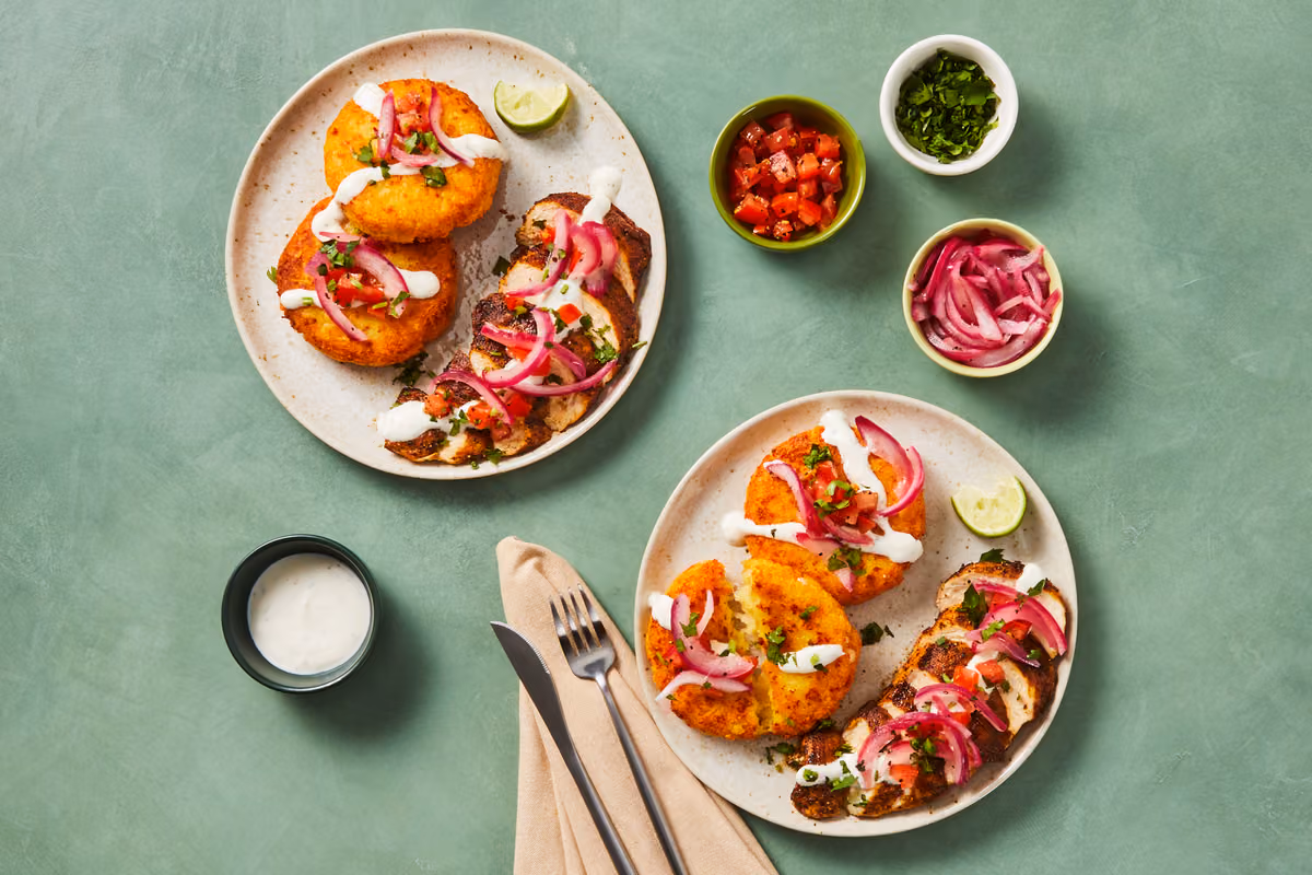Cantina Chicken & Cheesy Polenta Arepas