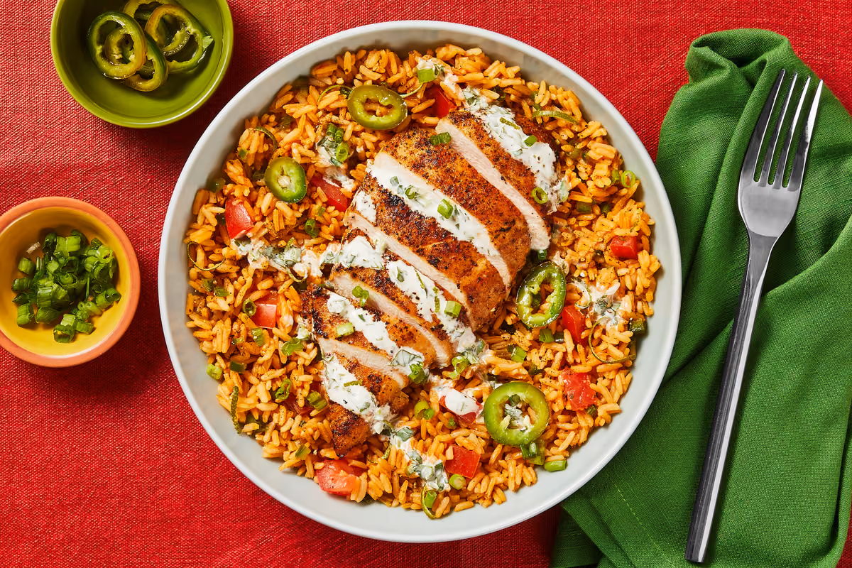 Spicy Peruvian Chicken and Loaded Rice