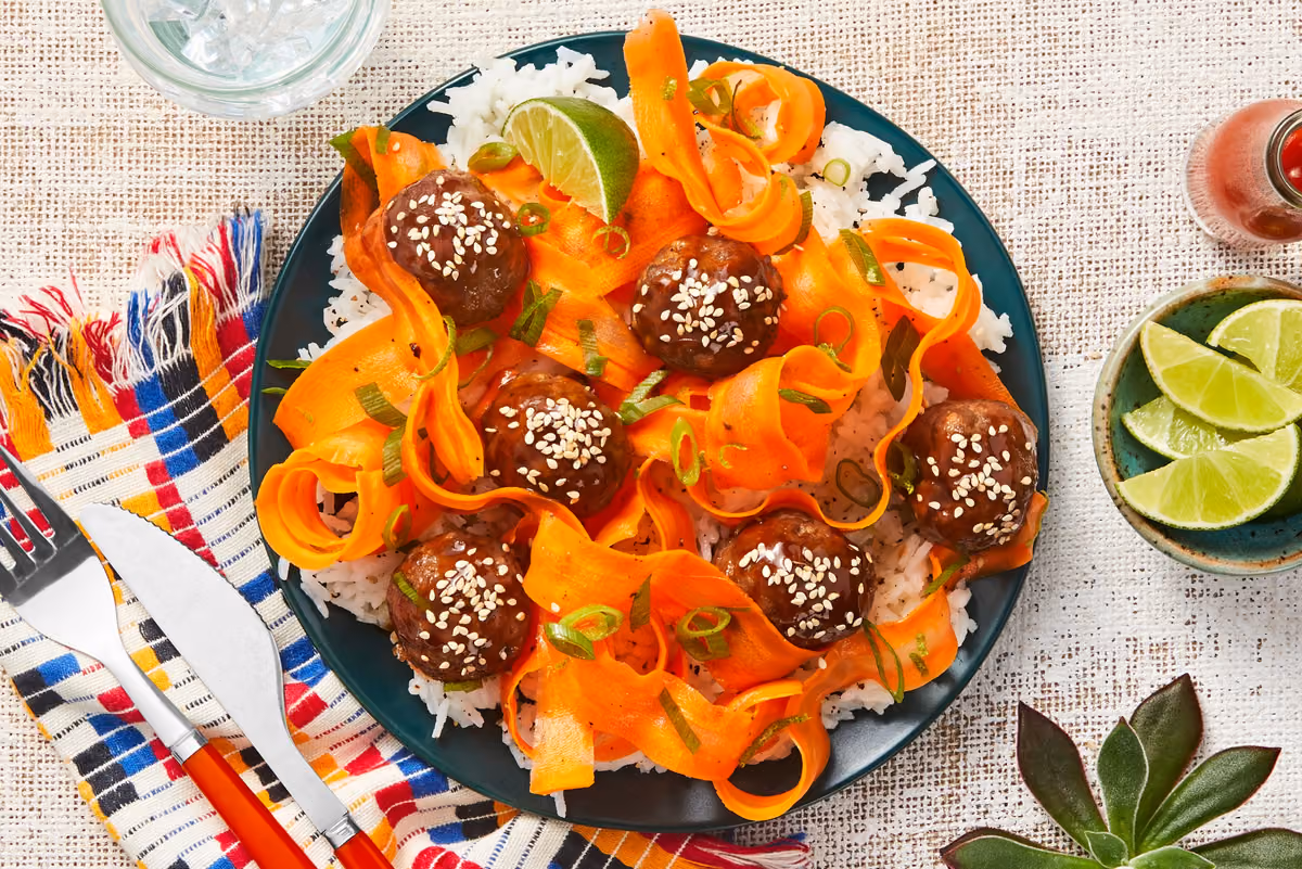 Hoisin Sriracha Beef Meatballs