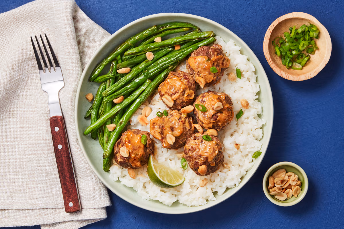 Thai Coconut Pork Meatballs