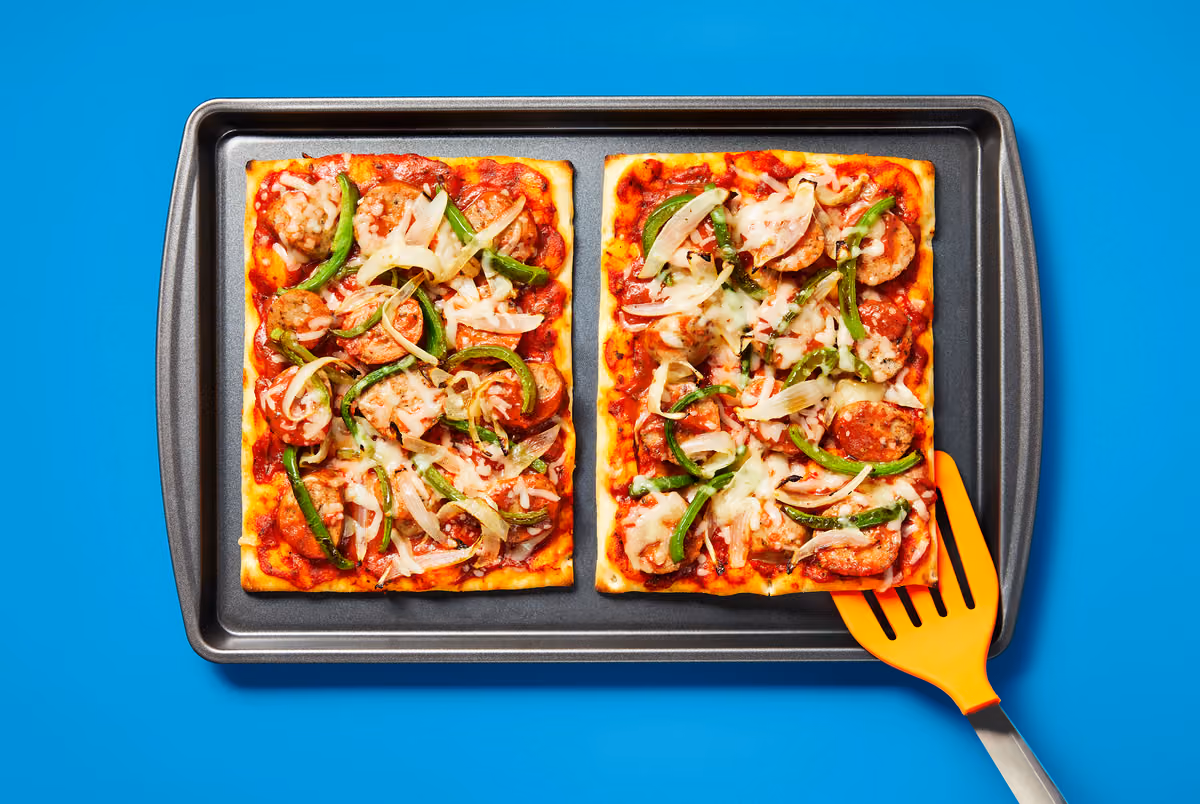 Turkey Meatball, Pepper & Onion Flatbreads