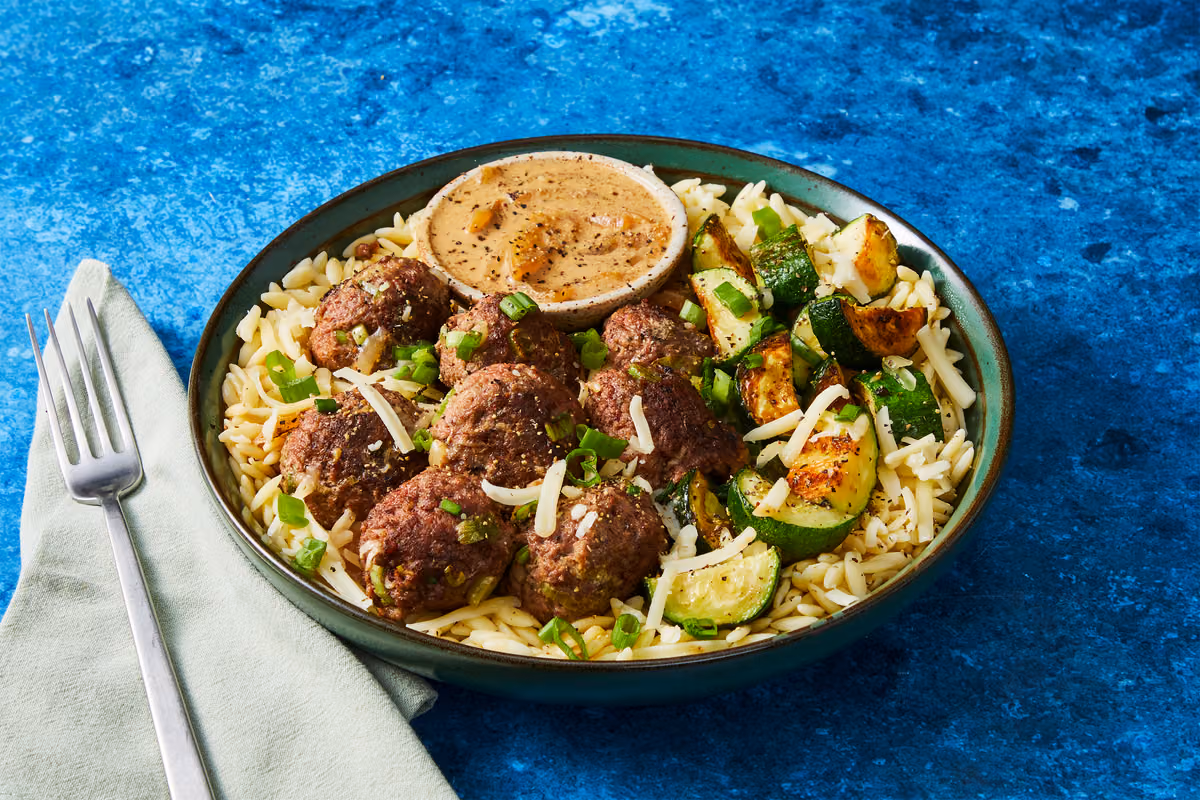 Meatballs & Creamy French Onion Sauce