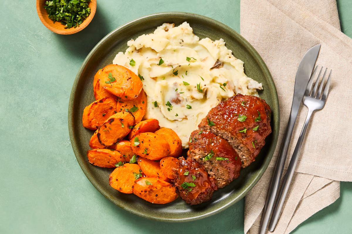 Roasted Garlic & Onion Meatloaves