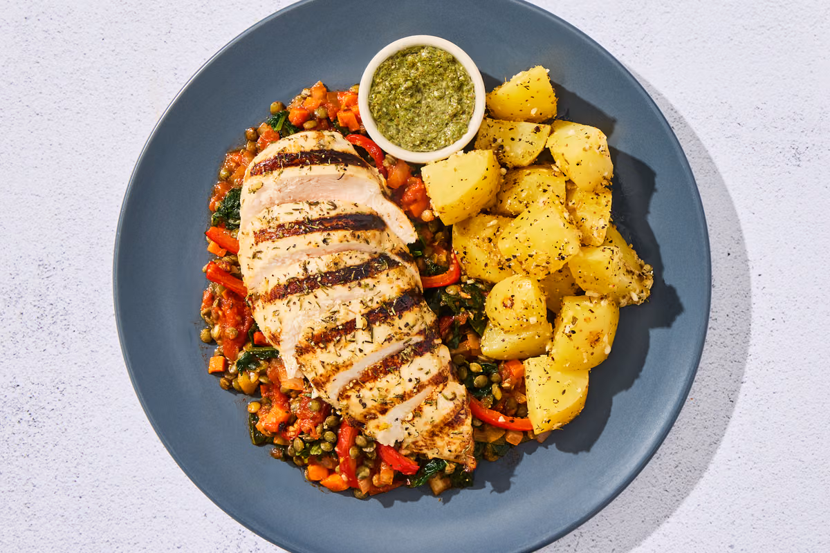 Taverna-Style Chicken & Lentils