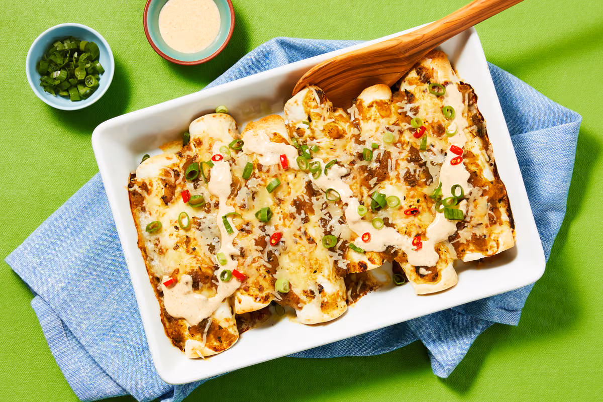 Enchiladas Verdes with Plant-Based Protein
