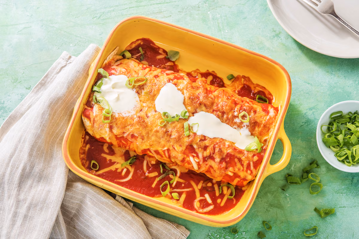 Smothered Chicken Enchiladas