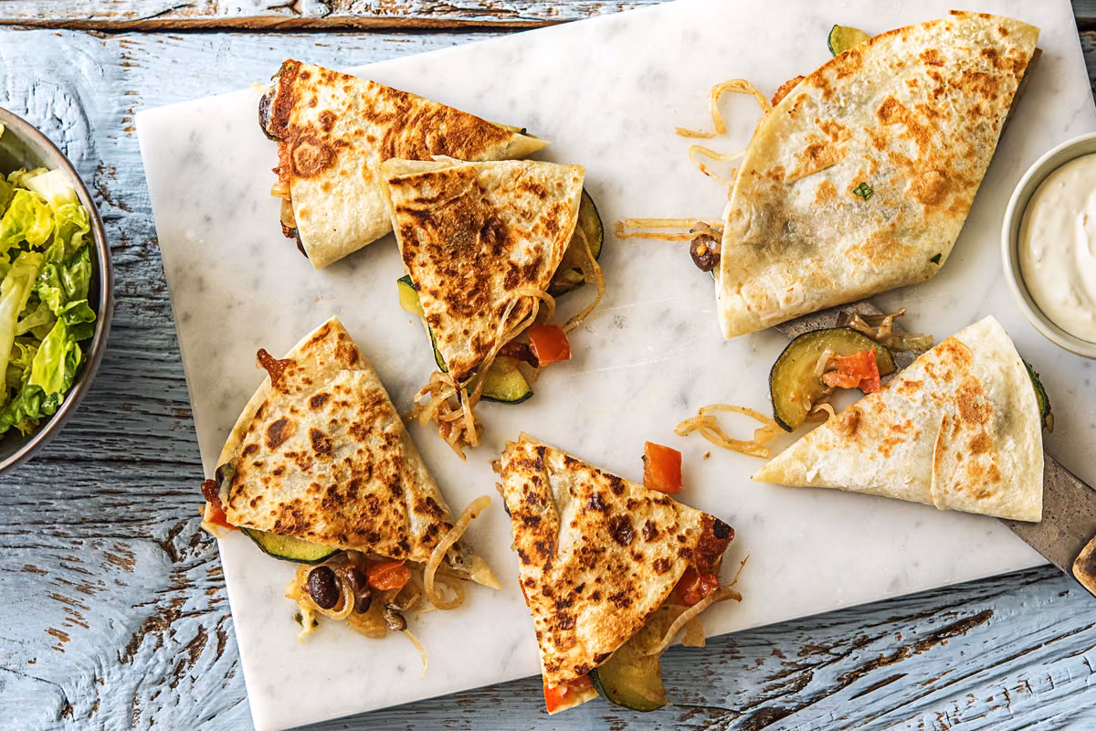 Beany Zucchini Quesadillas