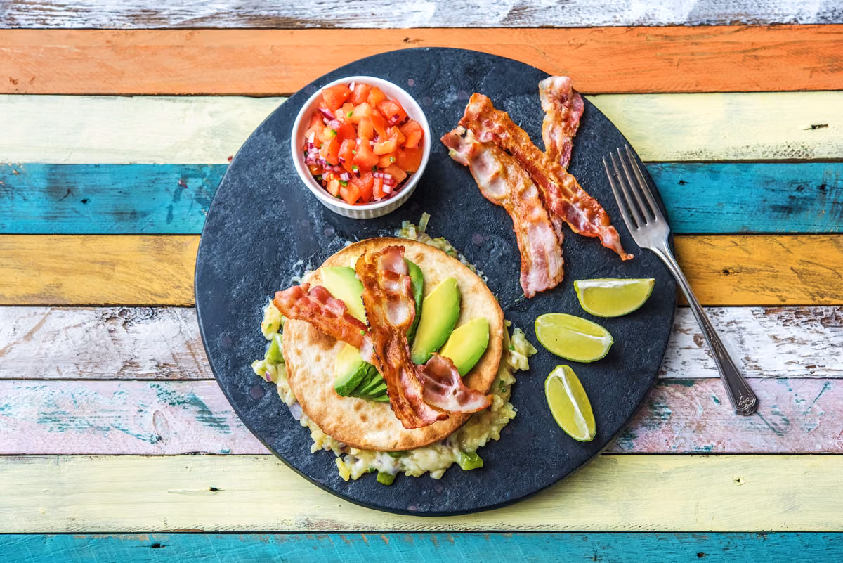 Breakfast Bacon Quesadilla Stacks