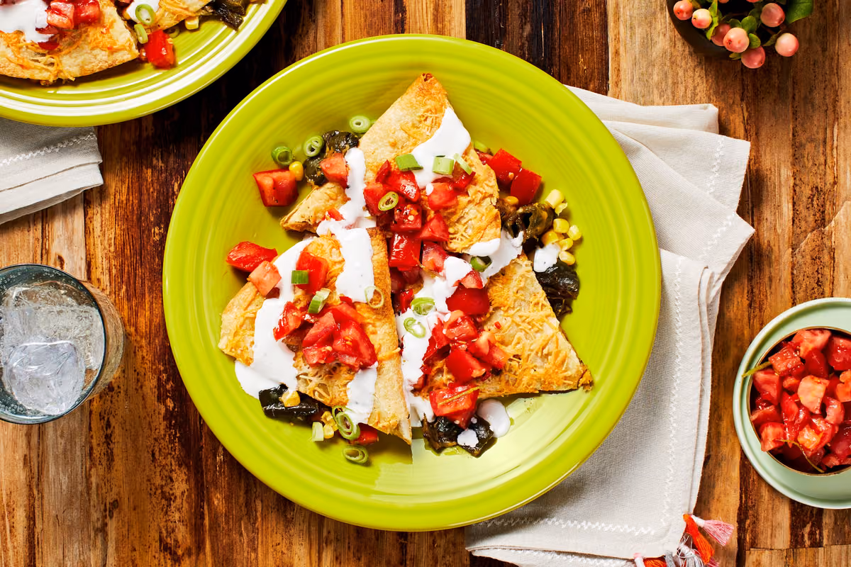 Cheese-Crusted Quesadillas