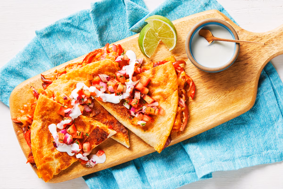 Cheesy Chipotle BBQ Quesadillas