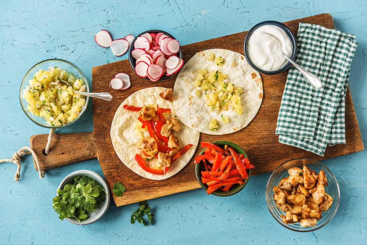 Chicken Pineapple Party Tacos