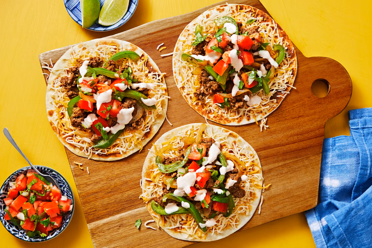 Cheesy Beef Tostadas