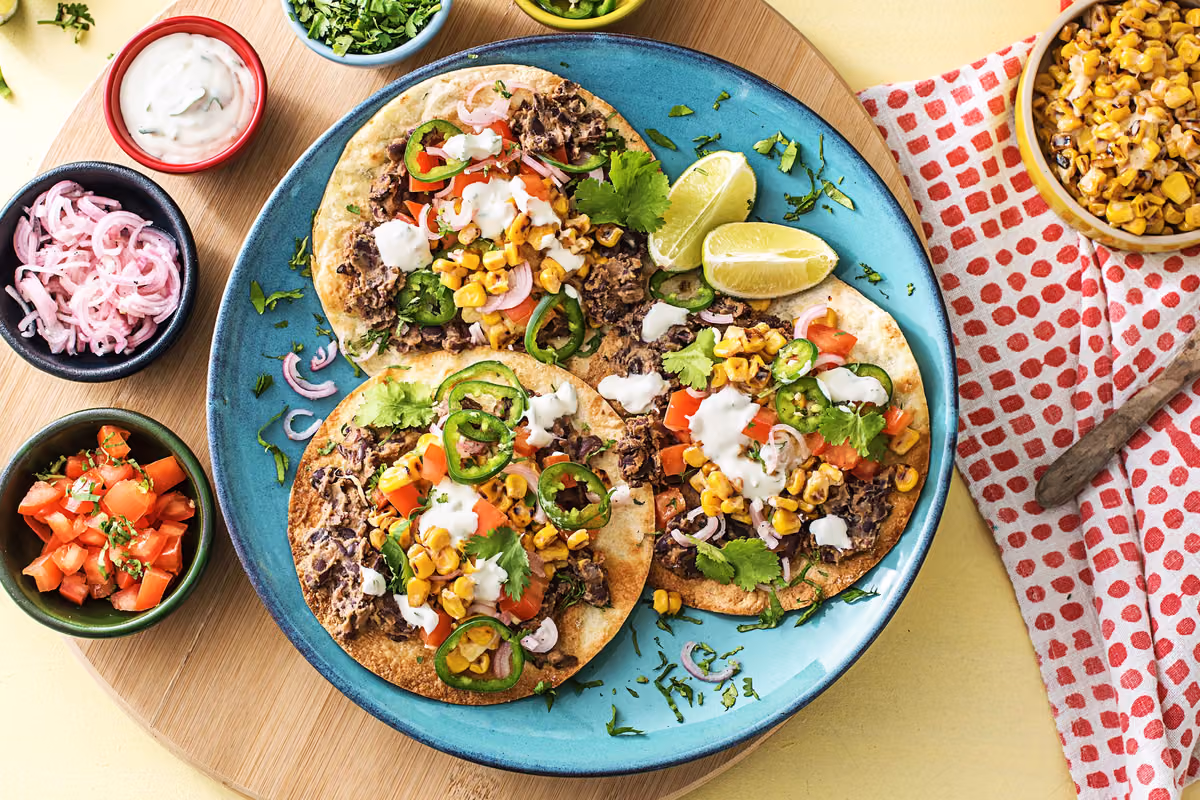 Cheesy Corn Tostadas