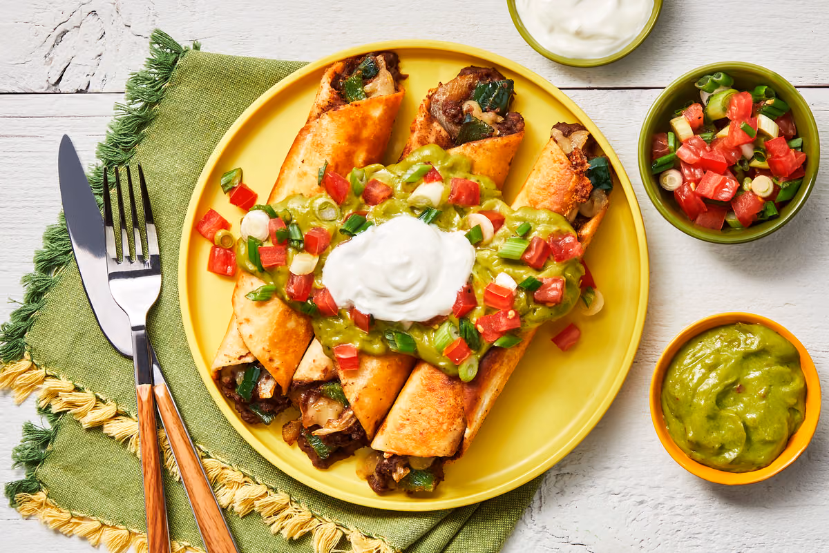 Black Bean & Poblano Flautas