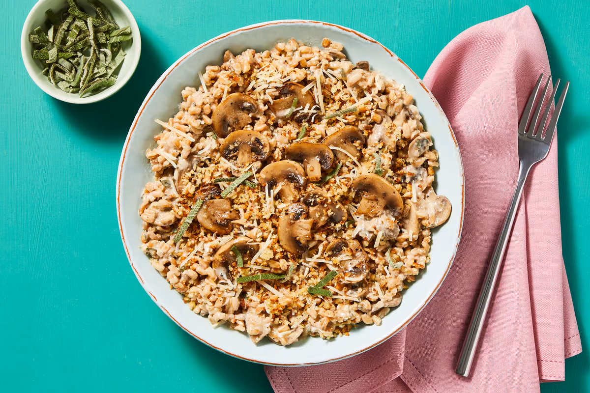Creamy Mushroom Farrotto