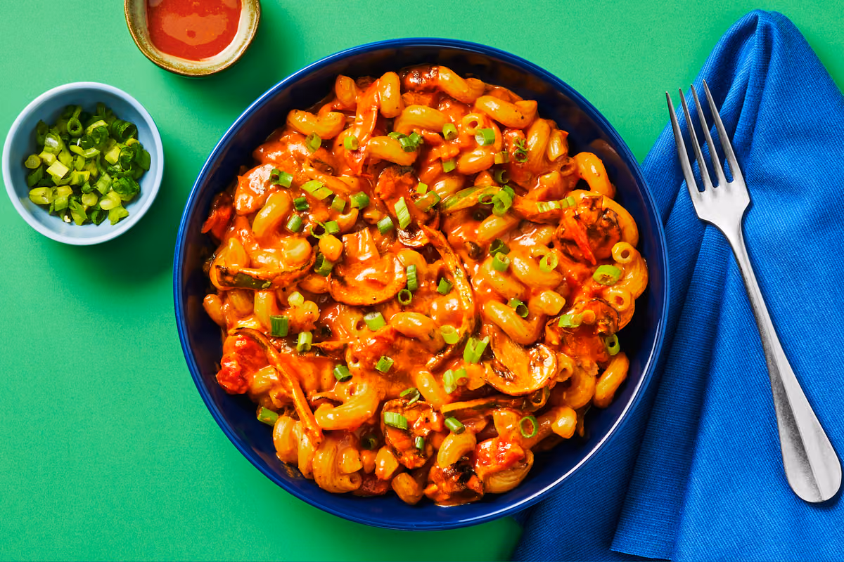 Vegan Cajun-Spiced Mushroom Cavatappi