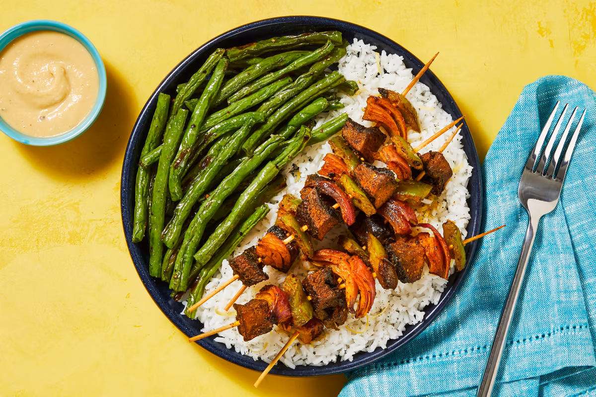 Vegan Shawarma-Spiced Portobello Skewers