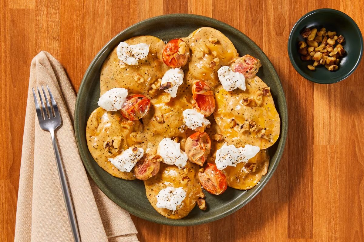 Creamy Mushroom Ravioli with Ricotta