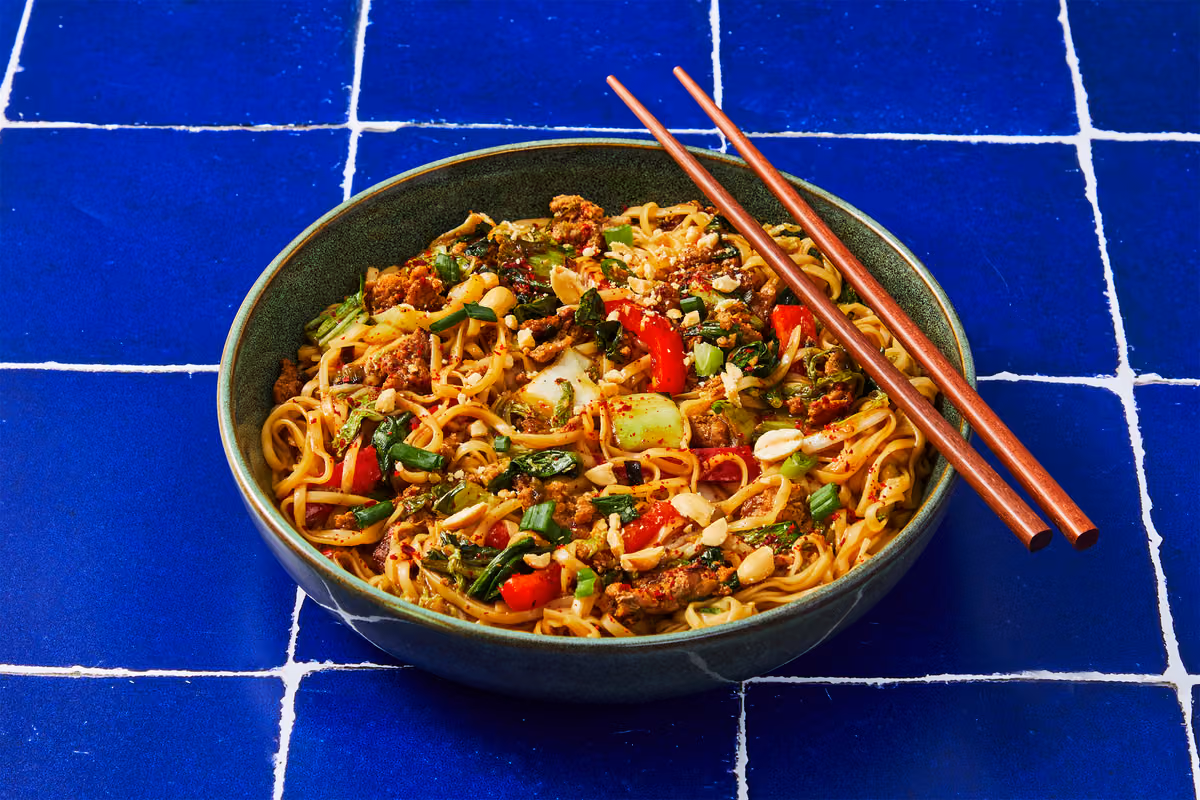 Miso-Ginger Pork Ramen Stir-Fry