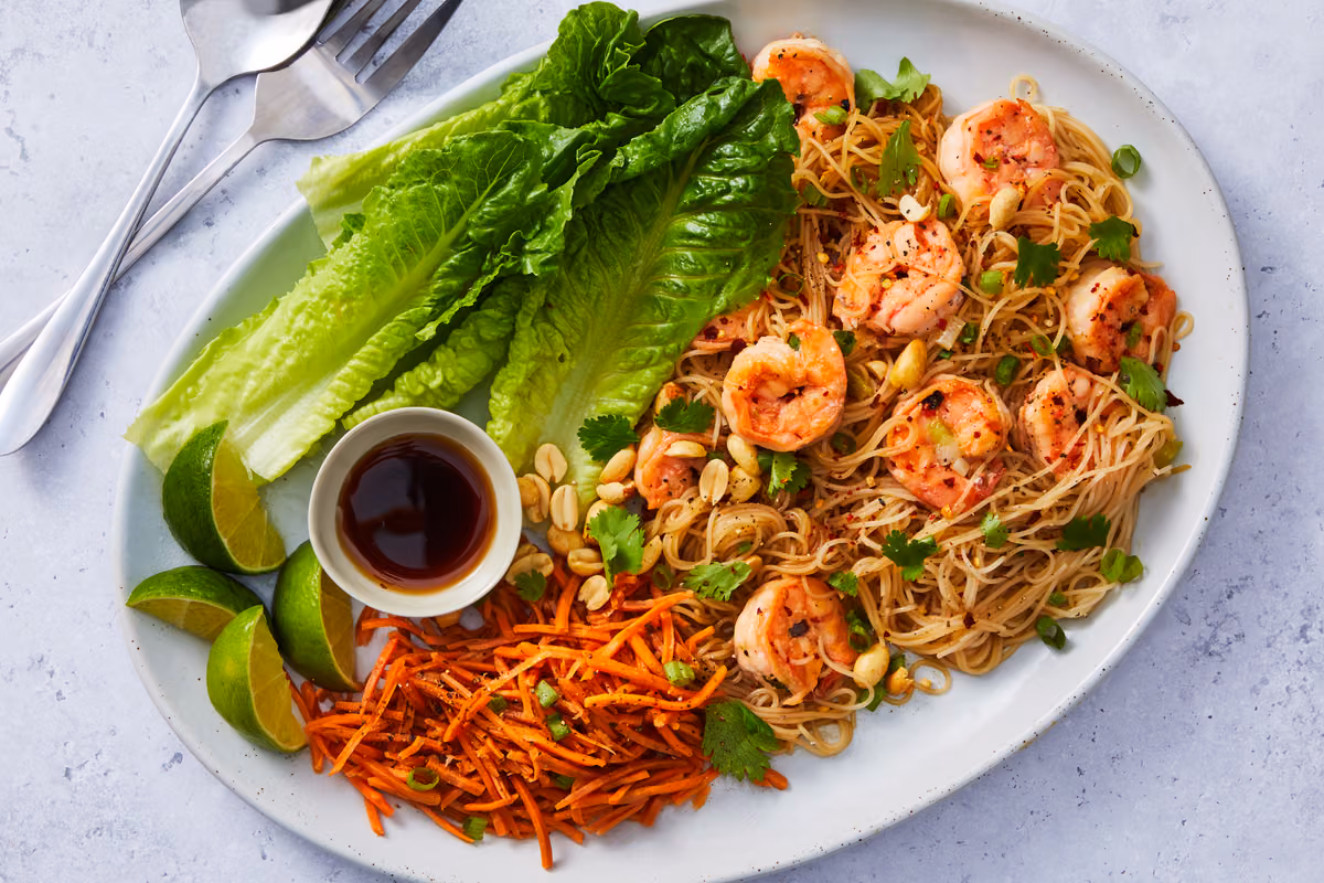 Vietnamese-Style Shrimp Lettuce Wraps