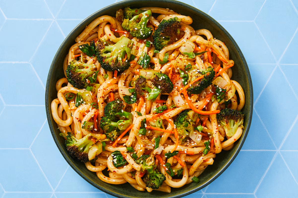 Spicy Gochujang Noodles with Lobster Tails