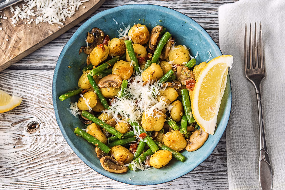 Toasty Pesto Gnocchi