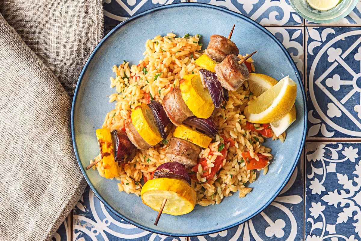 Italian Sausage and Veggie Skewers