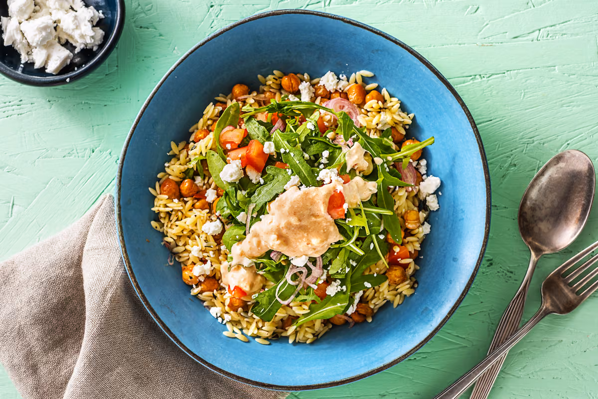 Mediterranean Chickpea Orzo